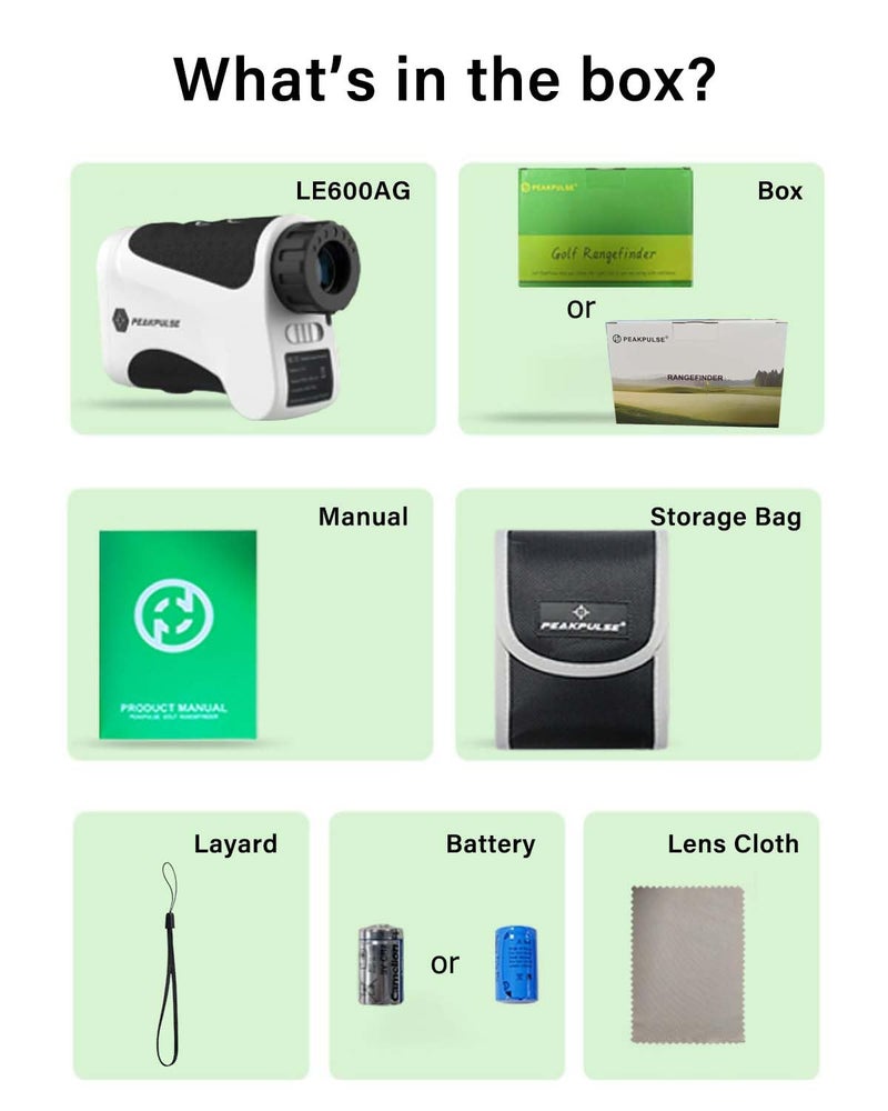 PEAKPULSE Golf Rangefinder for Golf Range Finder Distance Finder with Slope Flag Pin Locking Vibration Fast Focus System High Clarity Display Easy to Use - Image 5